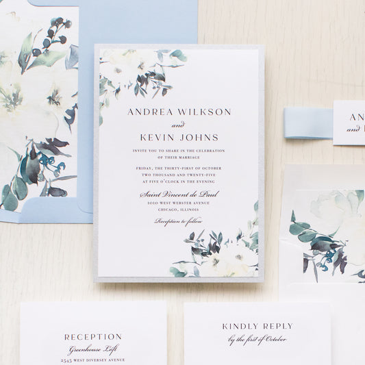 Formal Garden Wedding Invitations