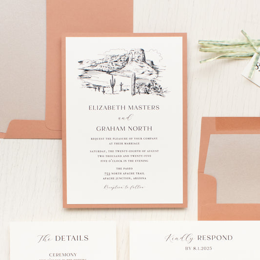 Arizona Landscape Wedding Invitations