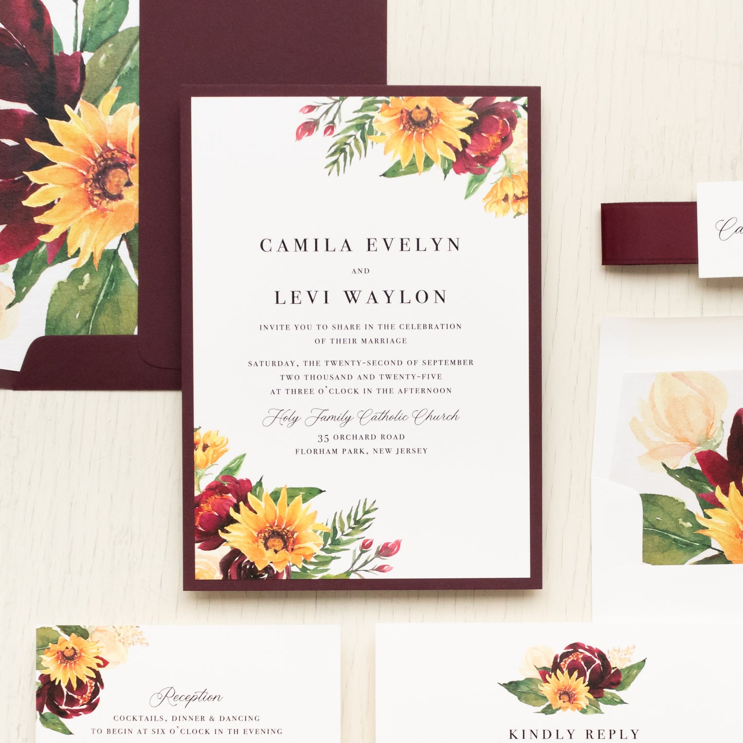 Sunflower Garden Wedding Invitations