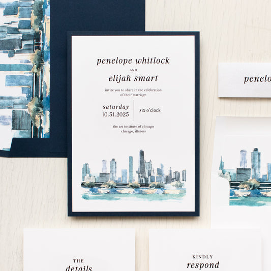 Chicago Lakefront Wedding Invitations