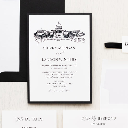 Dc Skyline Wedding Invitations