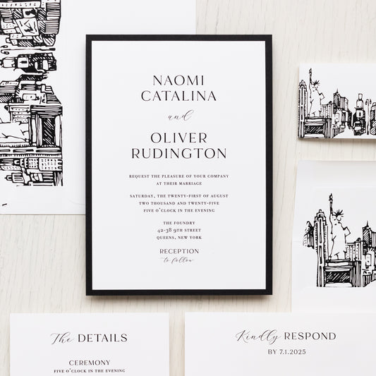 New York Modern Wedding Invitations