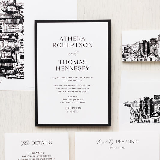 La Skyline Wedding Invitations