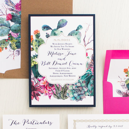 Desert Blooms Wedding Invitations