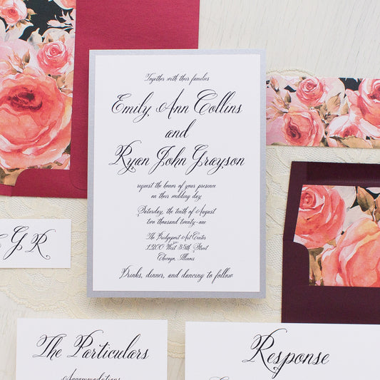 Blush Petals Wedding Invitations