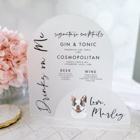 Drinks on Me - Pet Wedding Bar Menu
