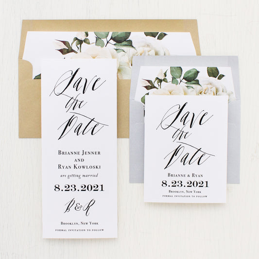 Modern Calligraphy Save The Dates