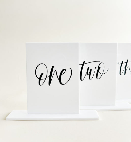 Acrylic Table Numbers