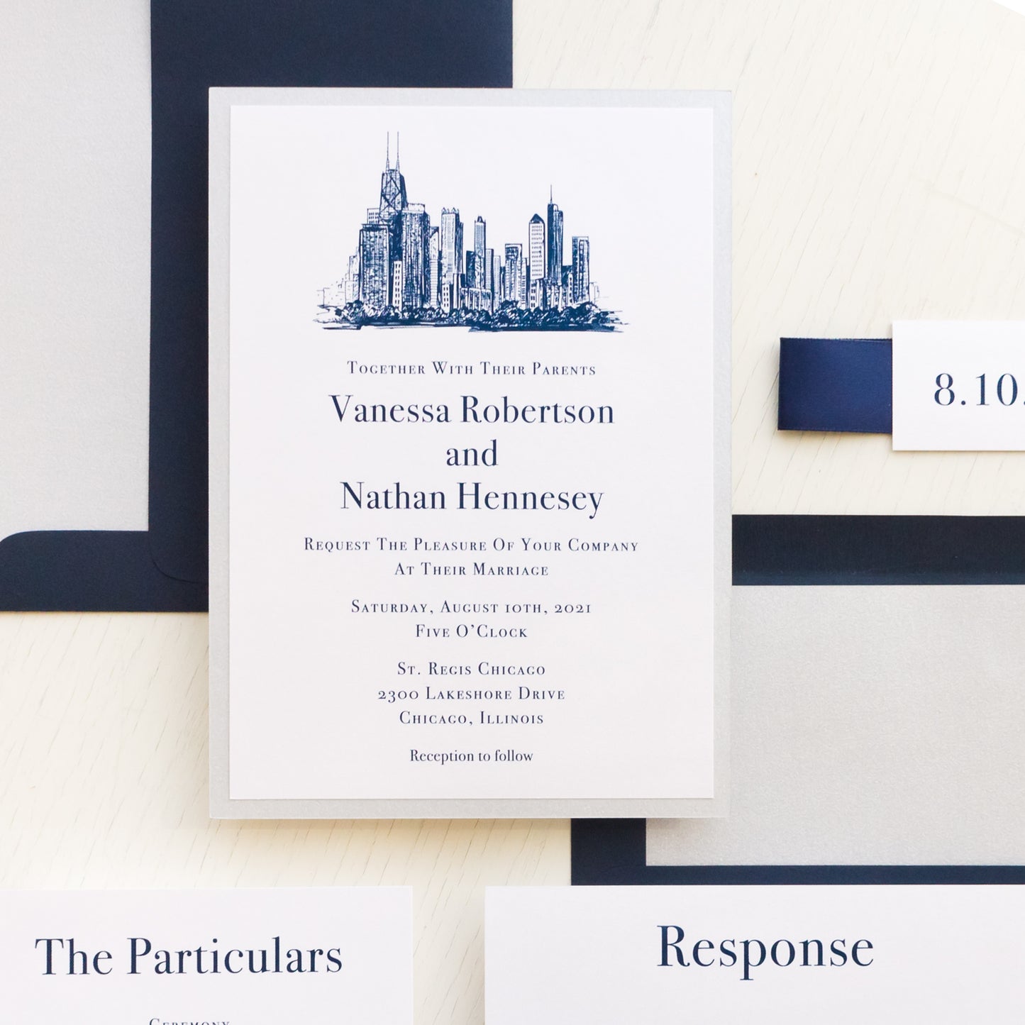 Chicago Chic Wedding Invitations