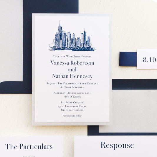 Chicago Chic Wedding Invitations