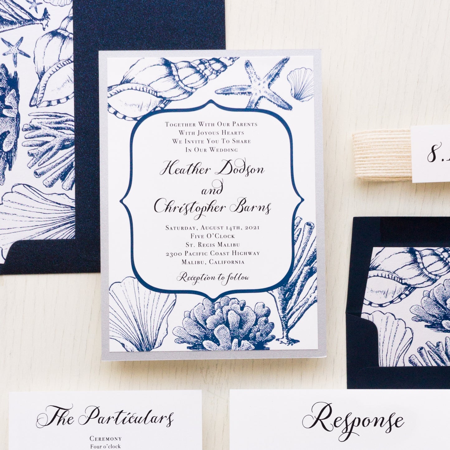 Beach Blues Wedding Invitations