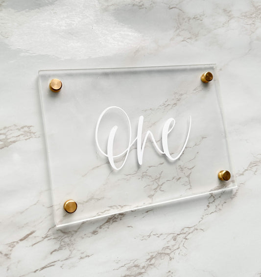 Double-Layered Acrylic Table Numbers