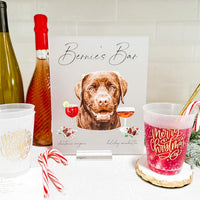 Holiday Pet Wedding Bar Print