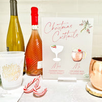 Holiday Acrylic Wedding Bar Menu