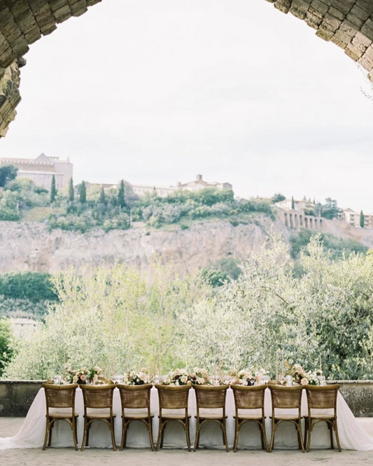 Wedding Head Table / Sheer Silk Table Overlay {Antique White}