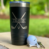 Golfer Monogram Tumbler