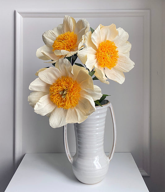 Claire De Lune Peony Paper Flowers
