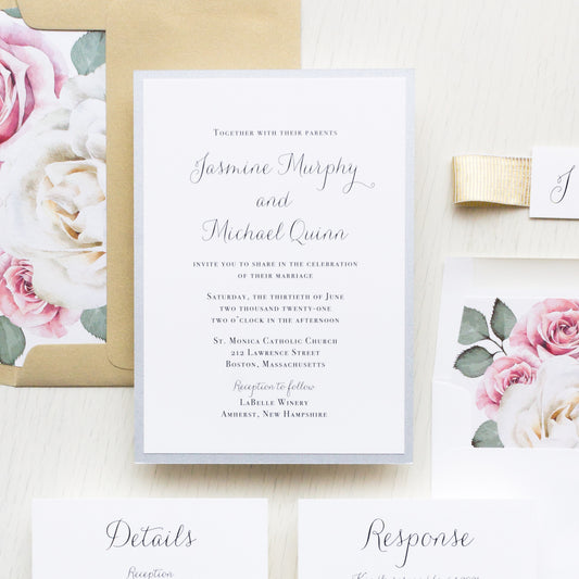 Casual Calligraphy Wedding Invitations