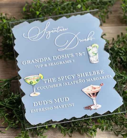 Acrylic Wedding Illustrated S...