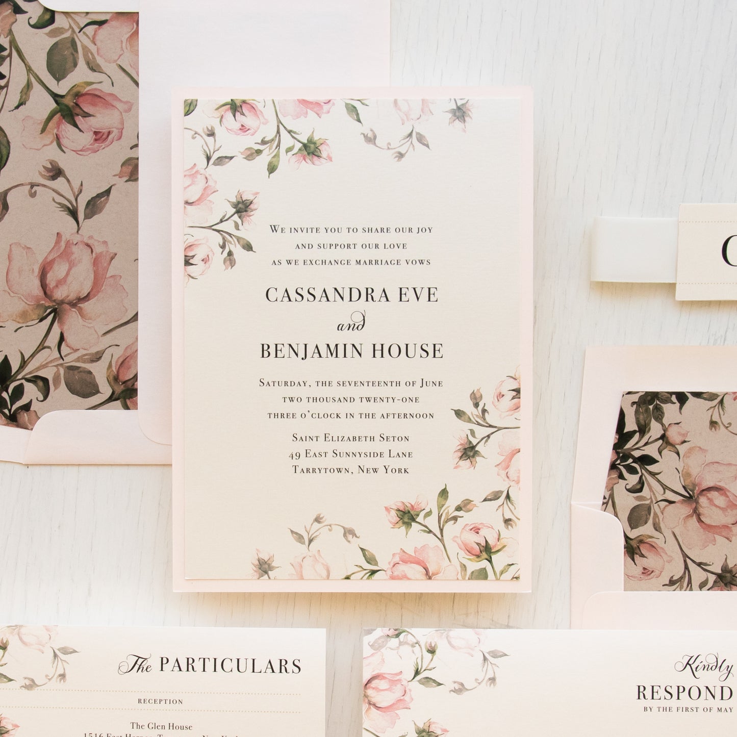 Garden Roses #2 Wedding Invitations
