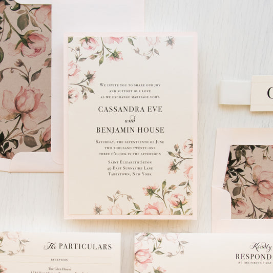 Garden Roses #2 Wedding Invitations