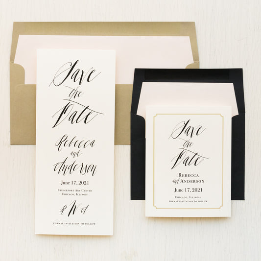 Elegant Type Save The Dates