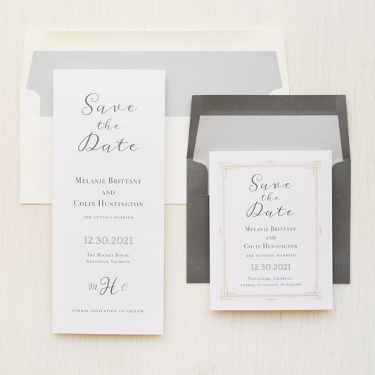 Gold Vintage Save The Dates
