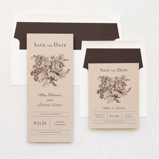 Rustic Floral Save The Dates