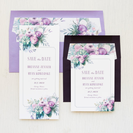 Watercolor Rose #2 Save The Dates