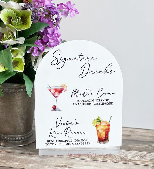 Acrylic Wedding Signature Dri...