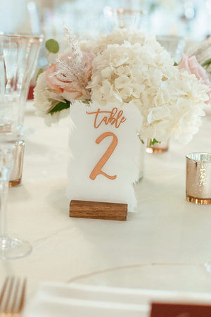 Modern 4x6 Acrylic Table Number - TN6