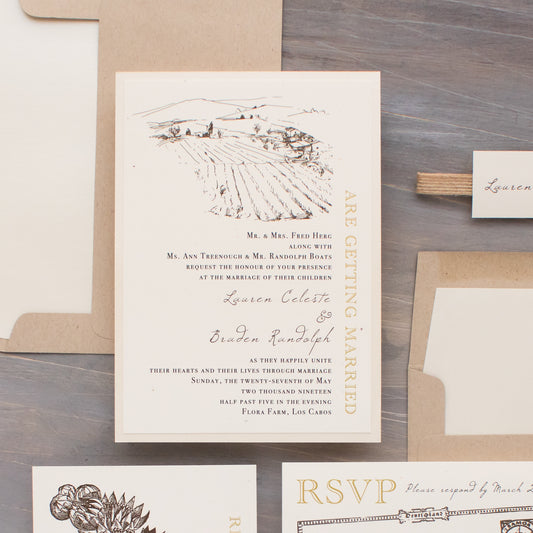 Farm Chic Wedding Invitations