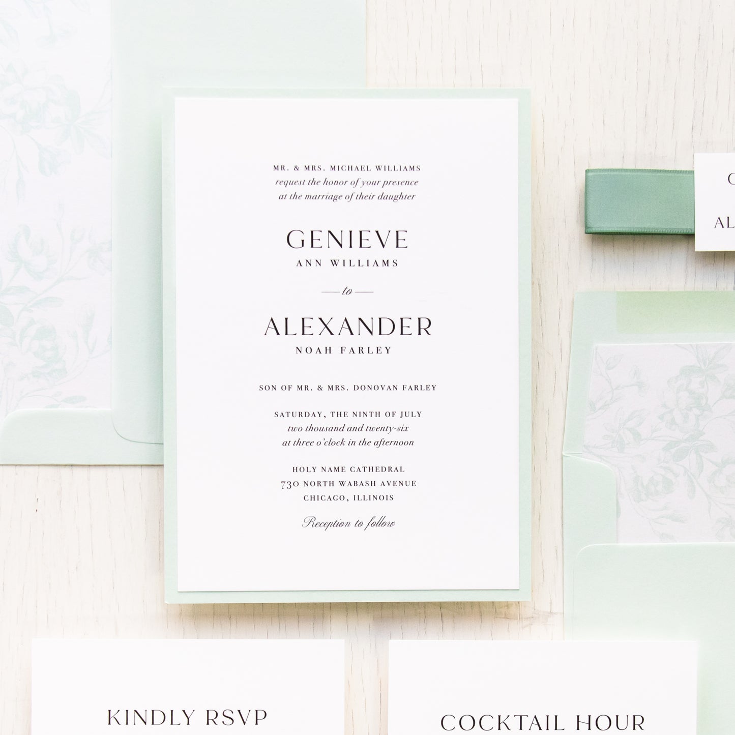 Eucalyptus Classic Wedding Invitations