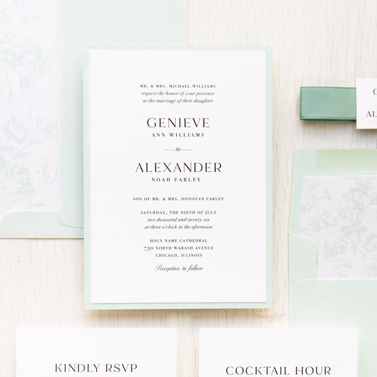 Eucalyptus Classic Wedding Invitations