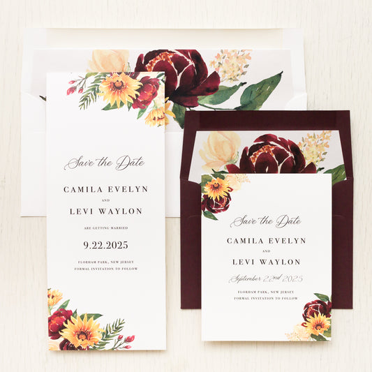 Sunflower Garden Save The Dates