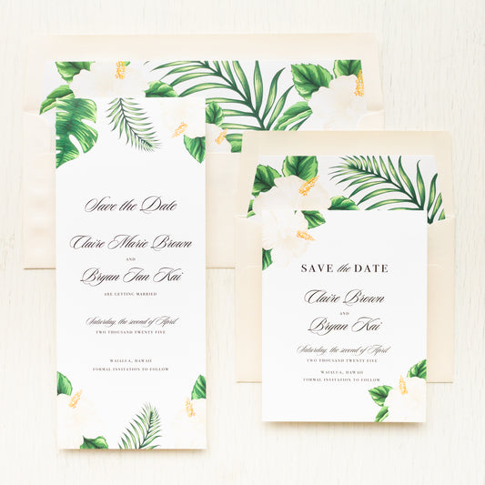 Lush Greenery Save The Dates