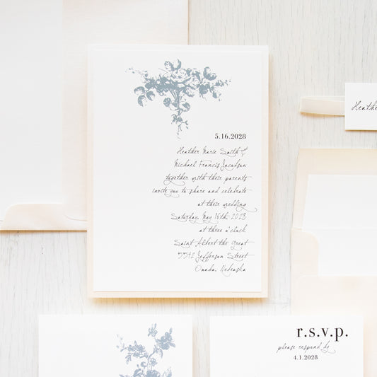 All White Wedding Invitations