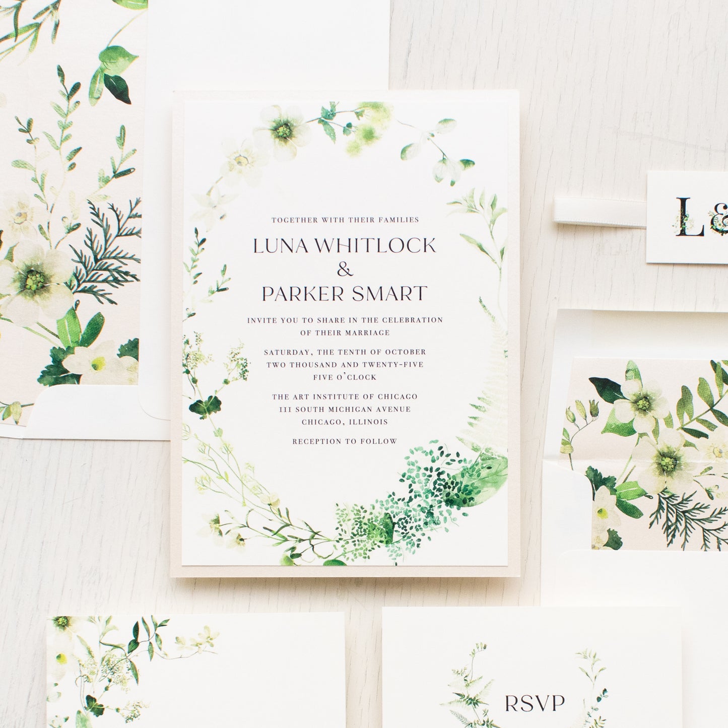 Simple Garden Wedding Invitations