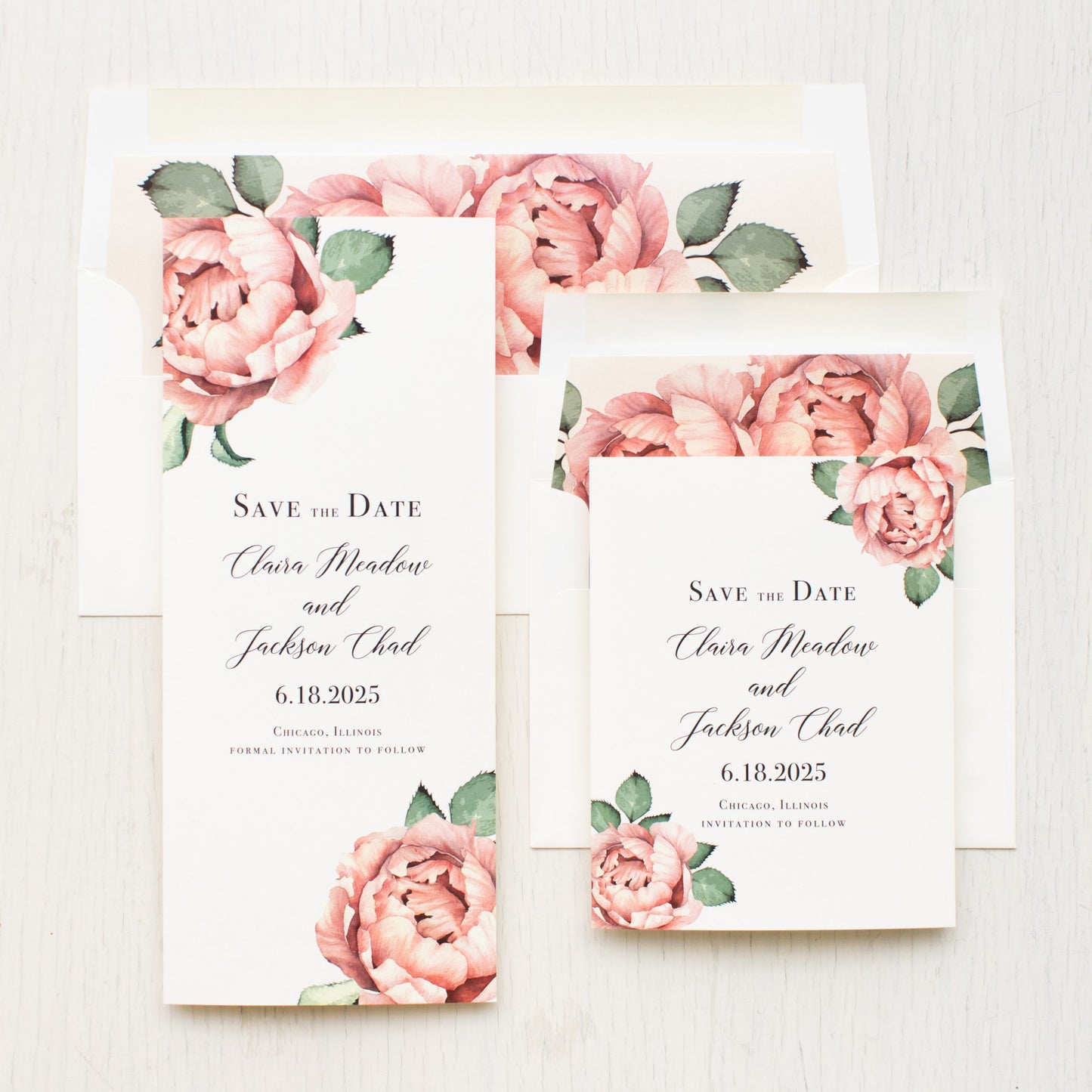 Blush Floral Save The Dates