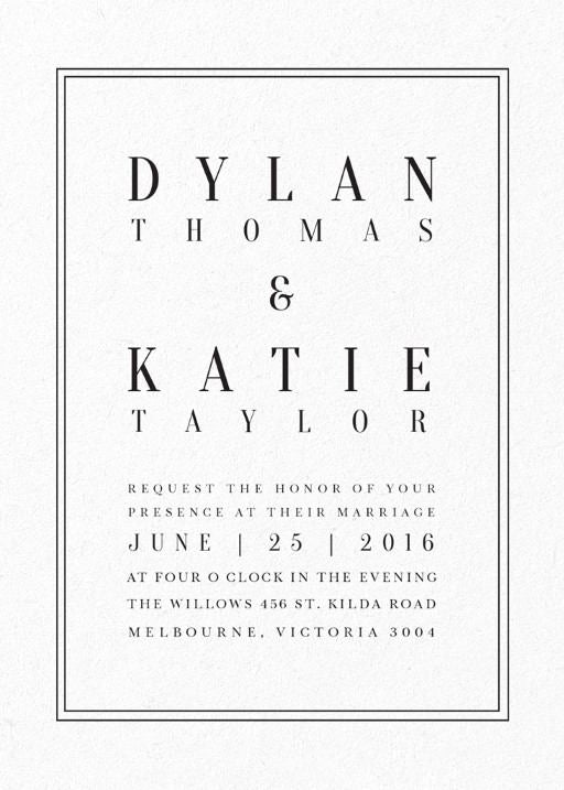 Classic Design Wedding Invitations by Inggrid H.