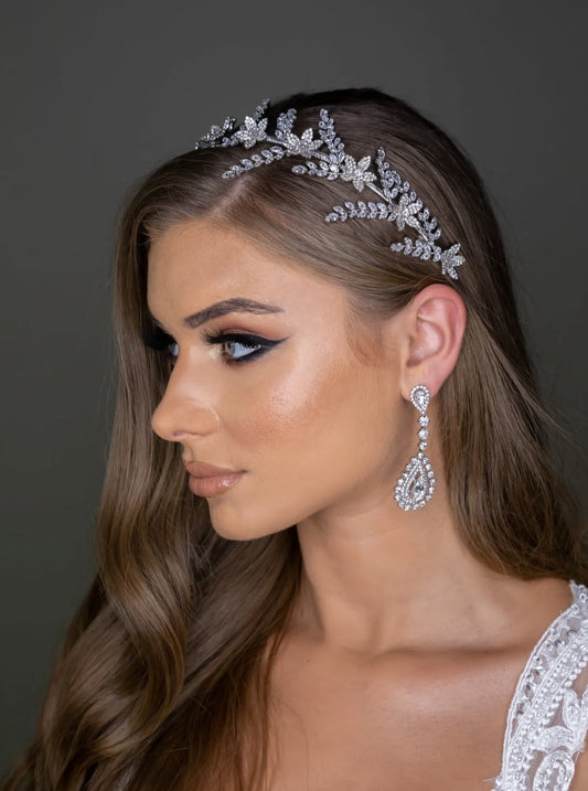 Ivette Swarovski Wedding Headband, Bridal Headpiece