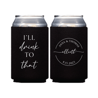 I'll Drink to That Wedding Bar Can Coolers