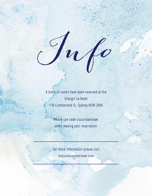 Splash Information Card by Amelia S.