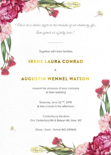 Garden Party Wedding Invitations by Verena Ivy J.