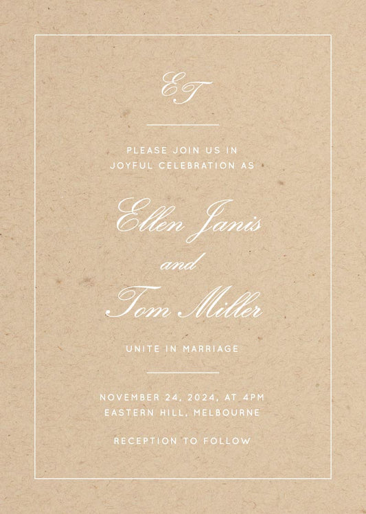 Into The Line Wedding Invitations by Inggrid H.