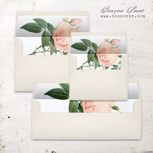 Ivory & Blush Envelope Liners