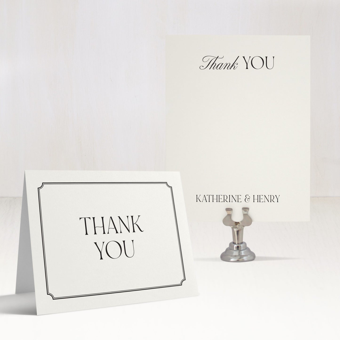 Ivory Formal Thank You Cards