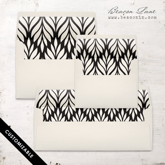 Geometric Leaves Envelope Liners