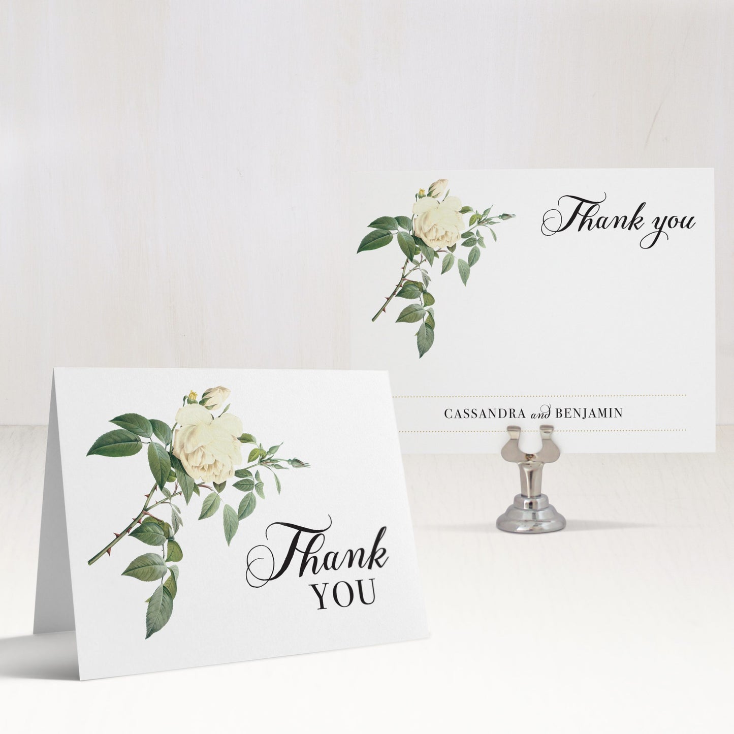 Ivory & White Thank You Cards