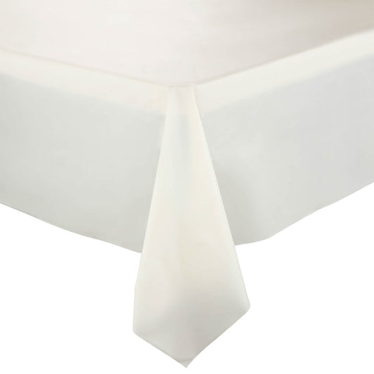 Ivory Rectangular Disposable Plastic Tablecloths (54" x 108")